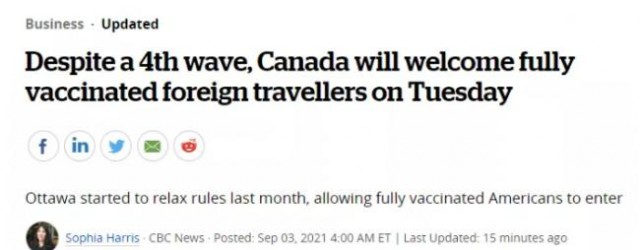 重磅：加拿大向世界敞开国门，打完疫苗就能进