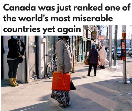 加拿大再次被评为世界上最悲催的国家之一