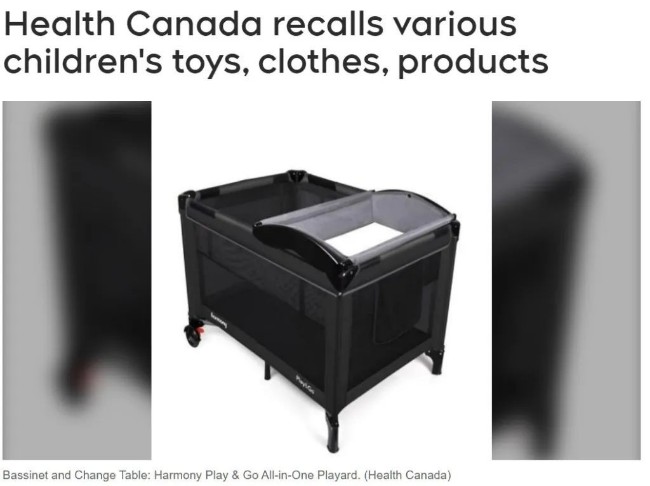 家长们快看！加拿大卫生部召回多款儿童用品