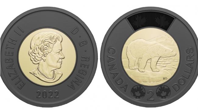 加拿大发行一款特别版“黑金配色”2元硬币