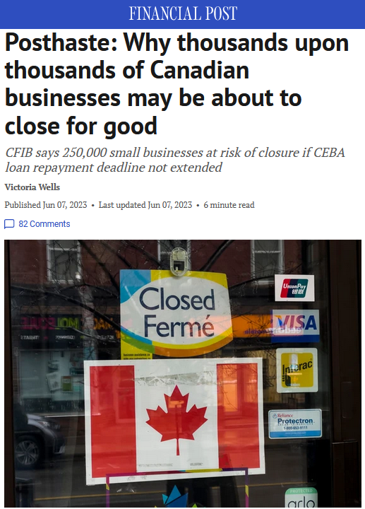 惨了！加拿大250,000家企业恐要破产 老板崩溃