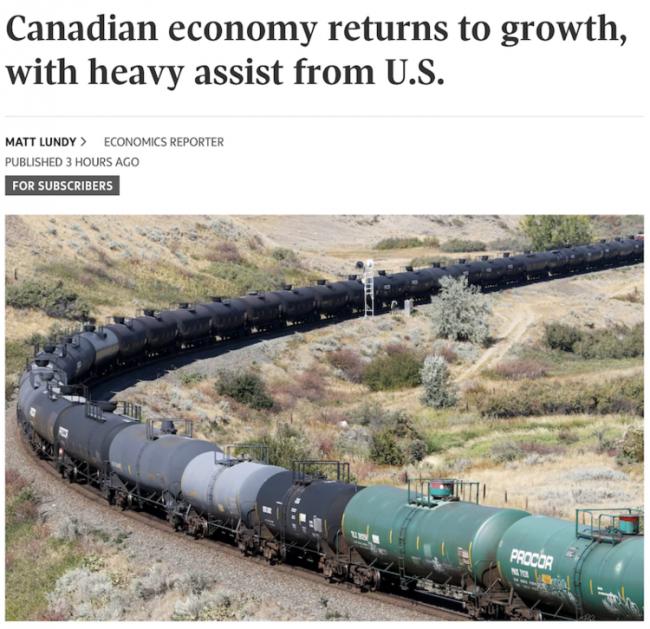 全靠美国给力！加拿大经济恢复增长 有望软着陆